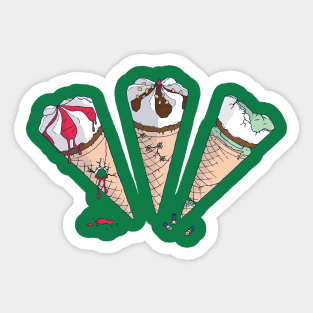 Cornetto Trilogy - Shaun of the Dead, Hot Fuzz, The World's End Sticker